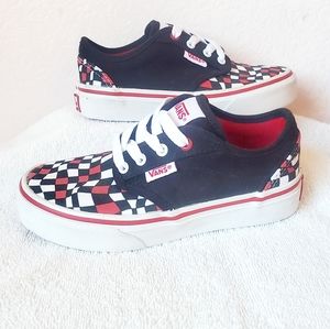 Vans off the wall black, red and white checkered sneaker Size 11.0